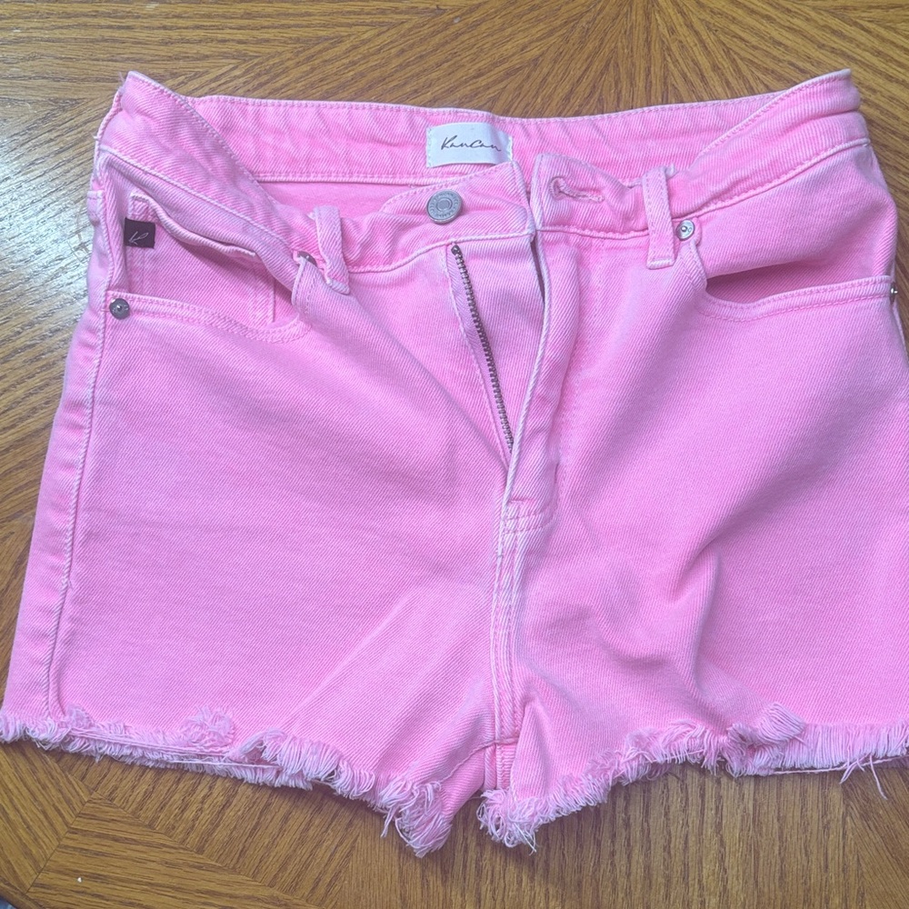 KanCan Bubblegum Pink High-Rise Denim Shorts